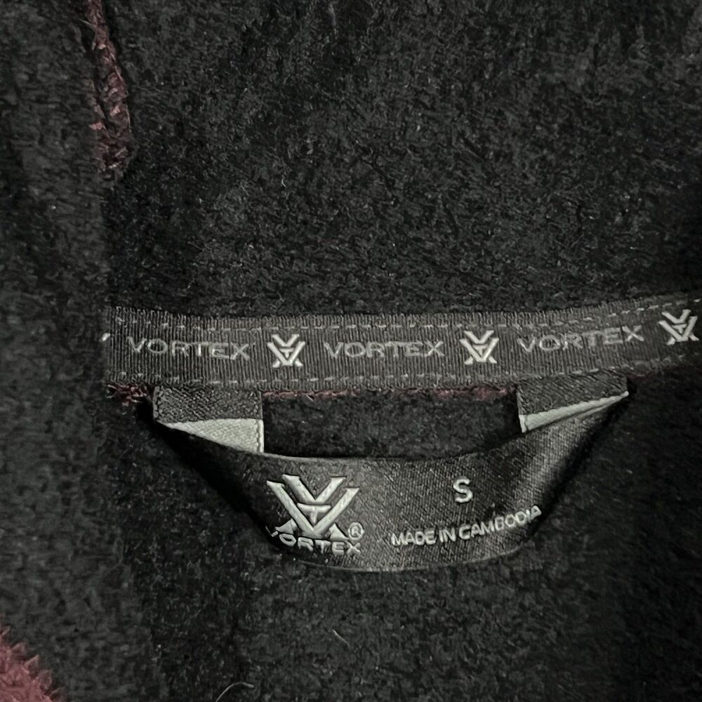 VORTEX Core Logo Hoodie Mens Small Maroon Sweatshirt Pocket Hunting - Picture 5 of 10